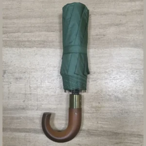 10 BONE WOOD CURVED HANDEL FOLDING UMBRELLA