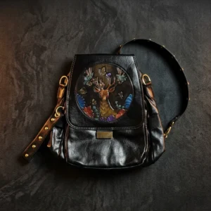 Forest Charm Leather Sling Bag