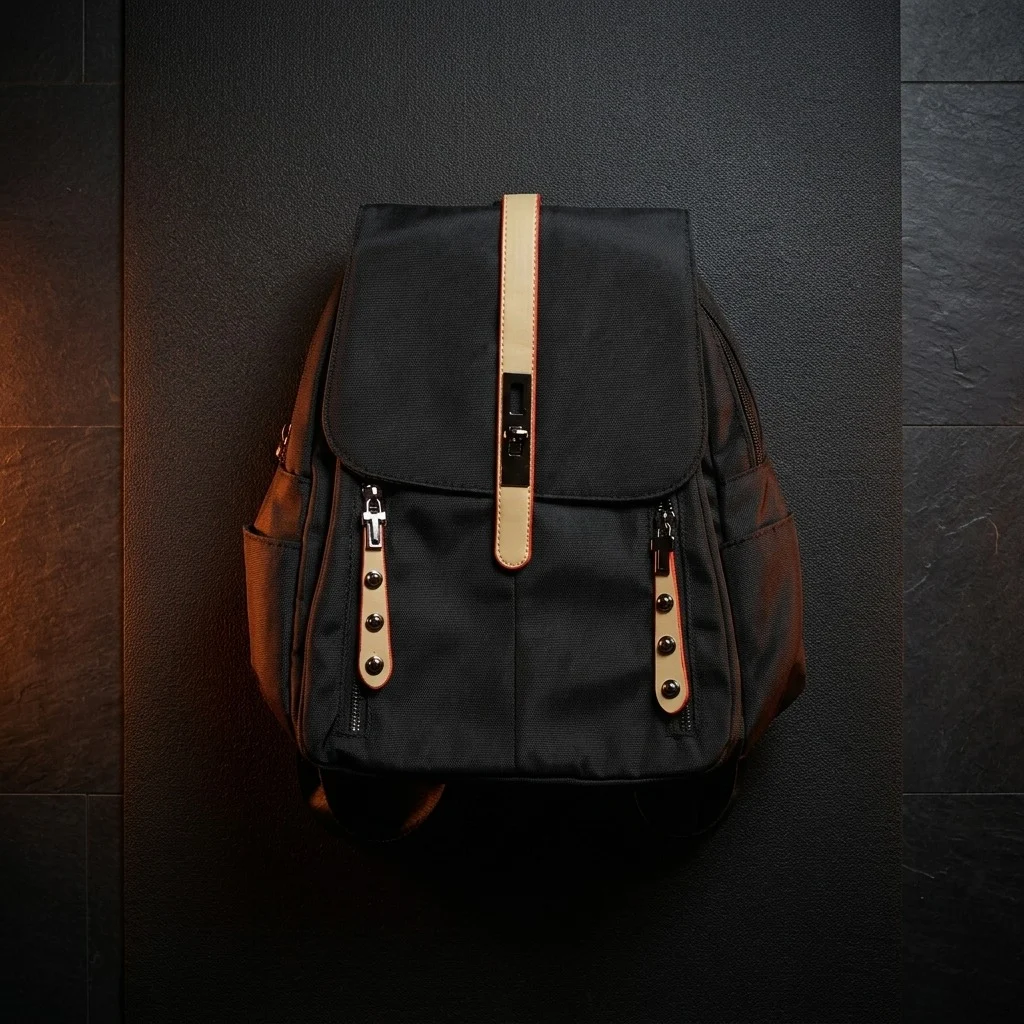 Urban Classic Flap Black Backpack