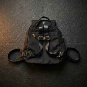 Urban Charm Black Flap Backpack