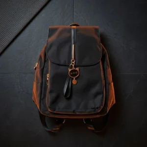 Urban Charm Black Flap Backpack