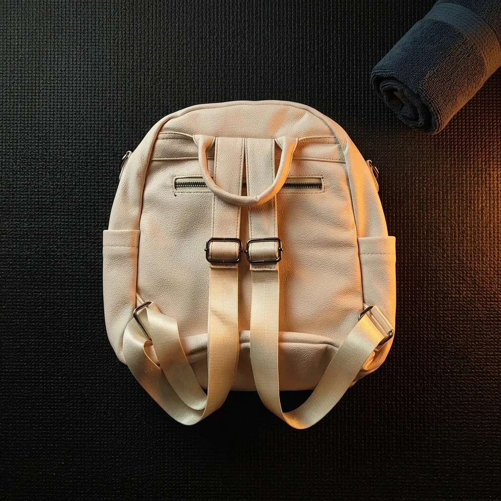 Urban Soft Pocket Cream Backpack - Image 2