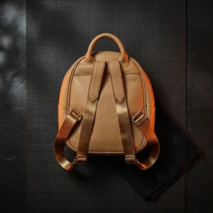 Classic Tan Mini Leather Backpack