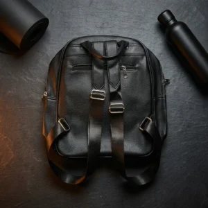 Black Alphabet Luxe Backpack