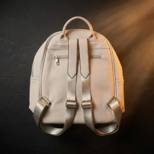 Minimal Beige Alphabet Backpack