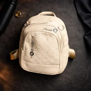 Ivory Grid Mini Backpack
